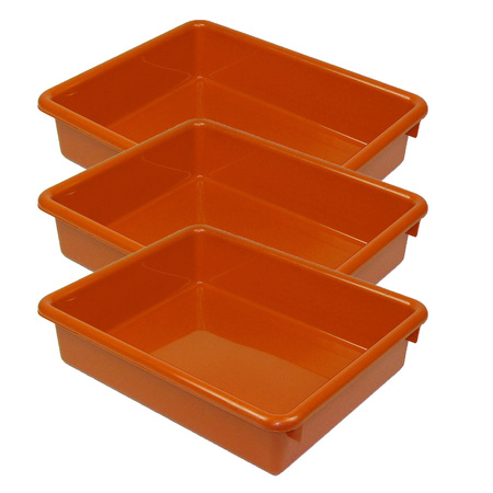 ROMANOFF Storage Bin, Orange, 3 PK ROM15109